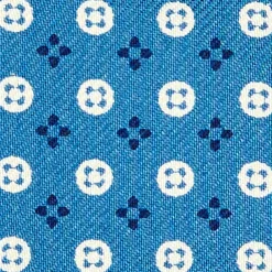 PAPILLON DA ANNODARE IN SETA BLU MEDIO Microfantasia fiore