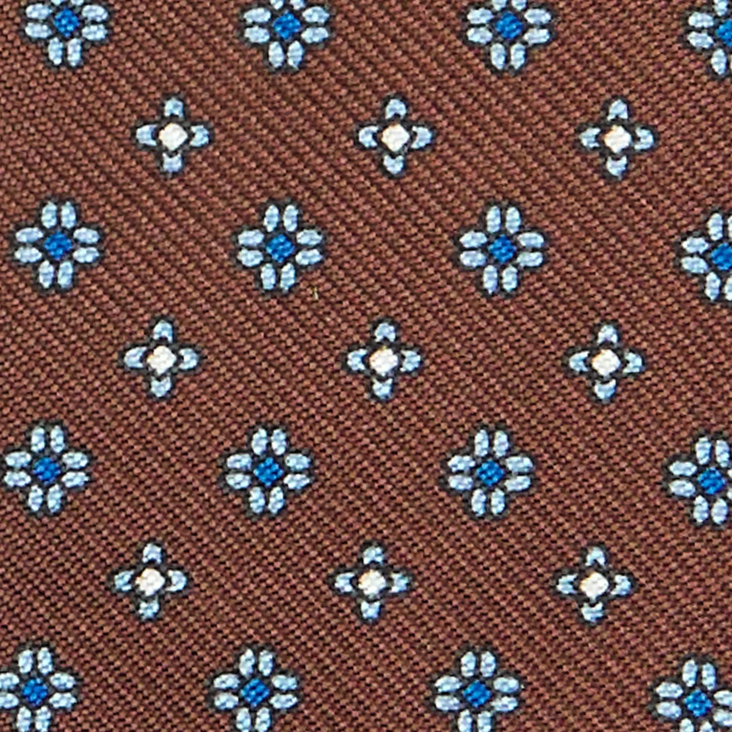 PAPILLON DA ANNODARE IN SETA MARRONE SCURO Microfantasia fiore