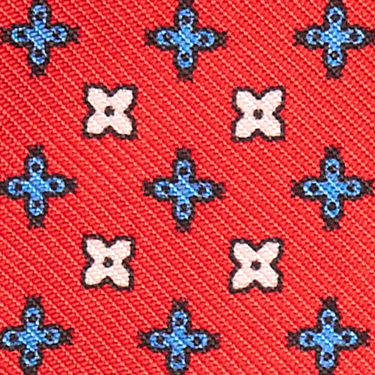 PAPILLON DA ANNODARE IN SETA ROSSO Microfantasia fiore
