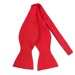PAPILLON DA ANNODARE IN SETA ROSSO Tinta unita