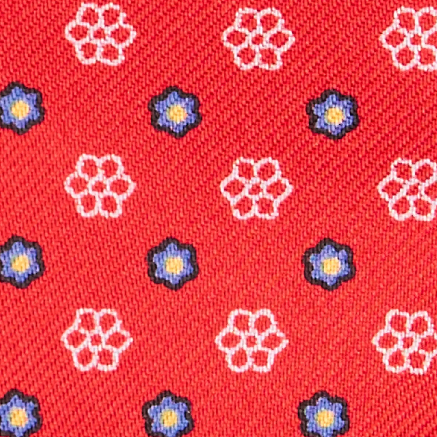 PAPILLON DA ANNODARE IN SETA ROSSO Microfantasia fiore