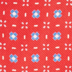 PAPILLON DA ANNODARE IN SETA ROSSO Microfantasia fiore