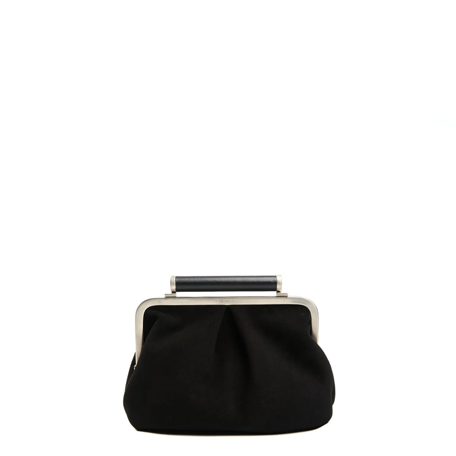 PARTY CLUTCH NERA In camoscio e pelle