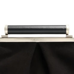 PARTY CLUTCH NERA In camoscio e pelle