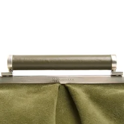 PARTY CLUTCH VERDE OLIVA In camoscio e pelle