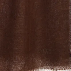 PASHMINA AZZURRA E MARRONE EFFETTO SFUMATO In cashmere