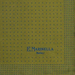 POCHETTE DA TASCHINO IN SETA STAMPATA A MANO VERDE OLIVA Pois