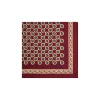 POCHETTE DA TASCHINO IN SETA STAMPATA A MANO BORDEAUX Fantasia archivio 1931