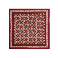 POCHETTE DA TASCHINO IN SETA STAMPATA A MANO BORDEAUX Fantasia archivio 1931