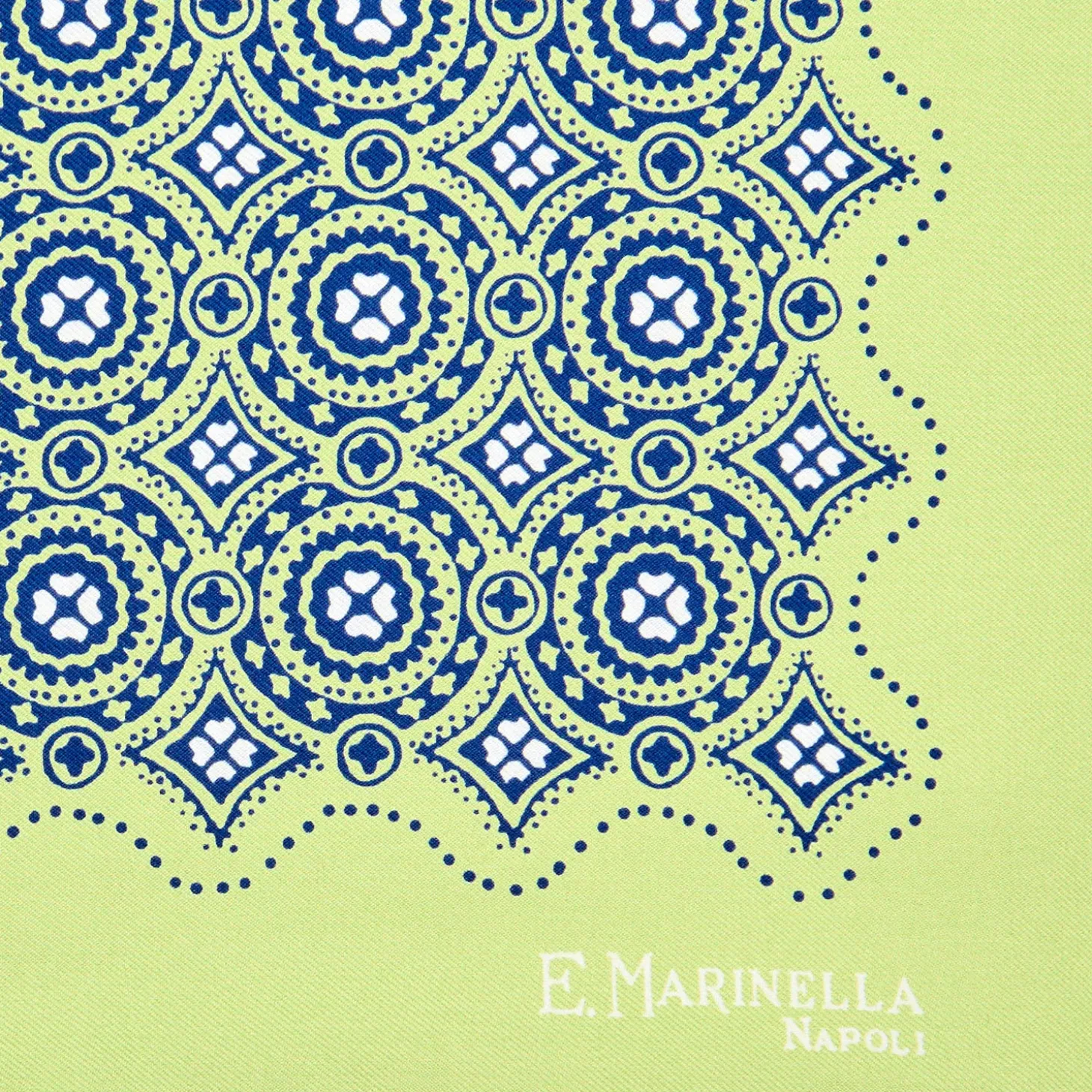 POCHETTE DA TASCHINO IN SETA STAMPATA A MANO VERDE CHIARO Macrofantasia fiore