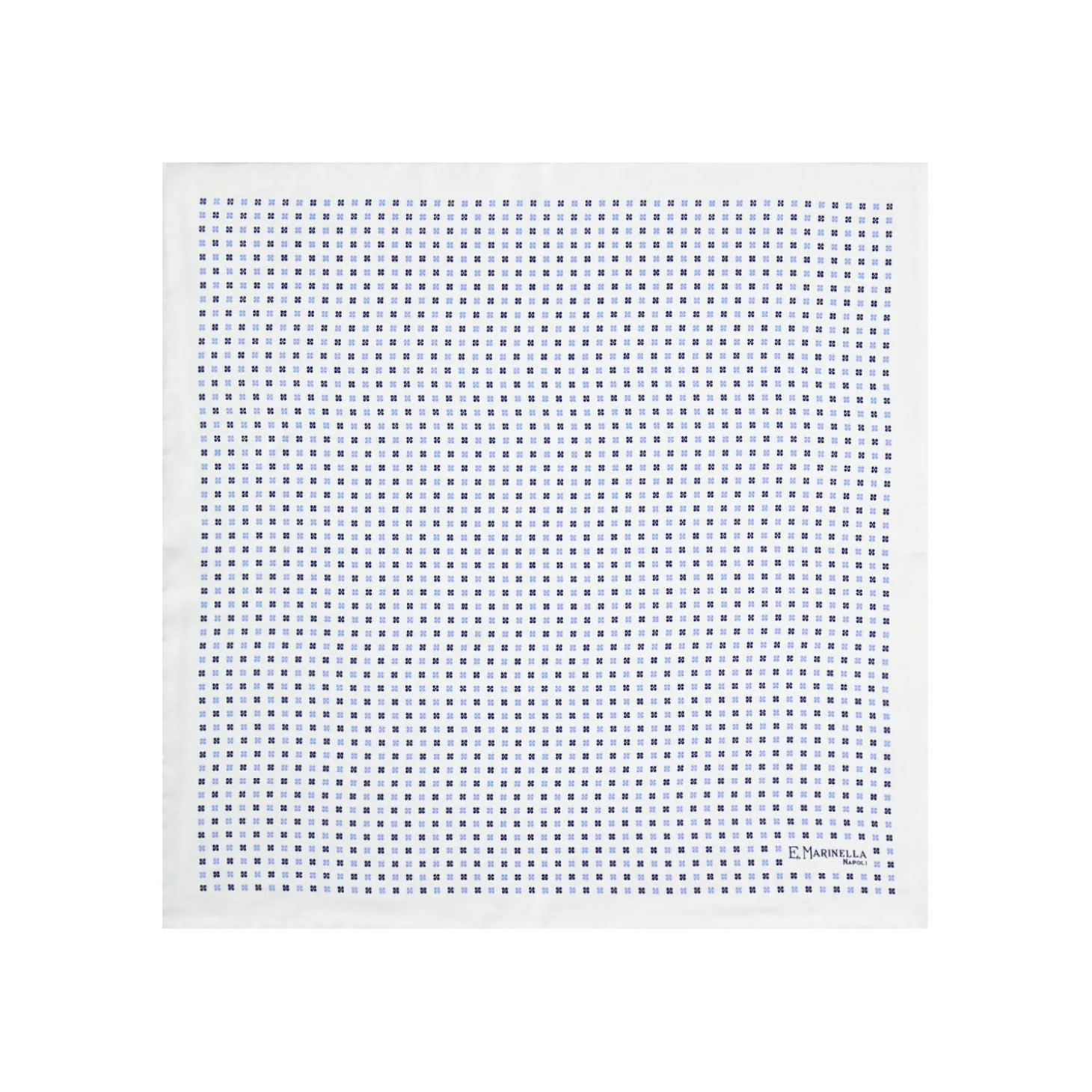 POCHETTE DA TASCHINO IN SETA STAMPATA A MANO BIANCA Microfantasia fiore