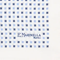 POCHETTE DA TASCHINO IN SETA STAMPATA A MANO BIANCA Microfantasia fiore