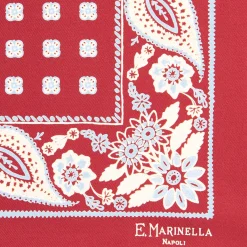 POCHETTE DA TASCHINO IN SETA STAMPATA A MANO BORDEAUX Macrofantasia fiore