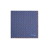 POCHETTE DA TASCHINO IN SETA STAMPATA A MANO BLU Microfantasia fiore
