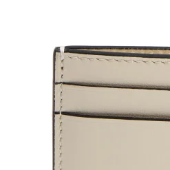 PORTACARTE DI CREDITO PICCOLO BIANCO In pelle liscia panna