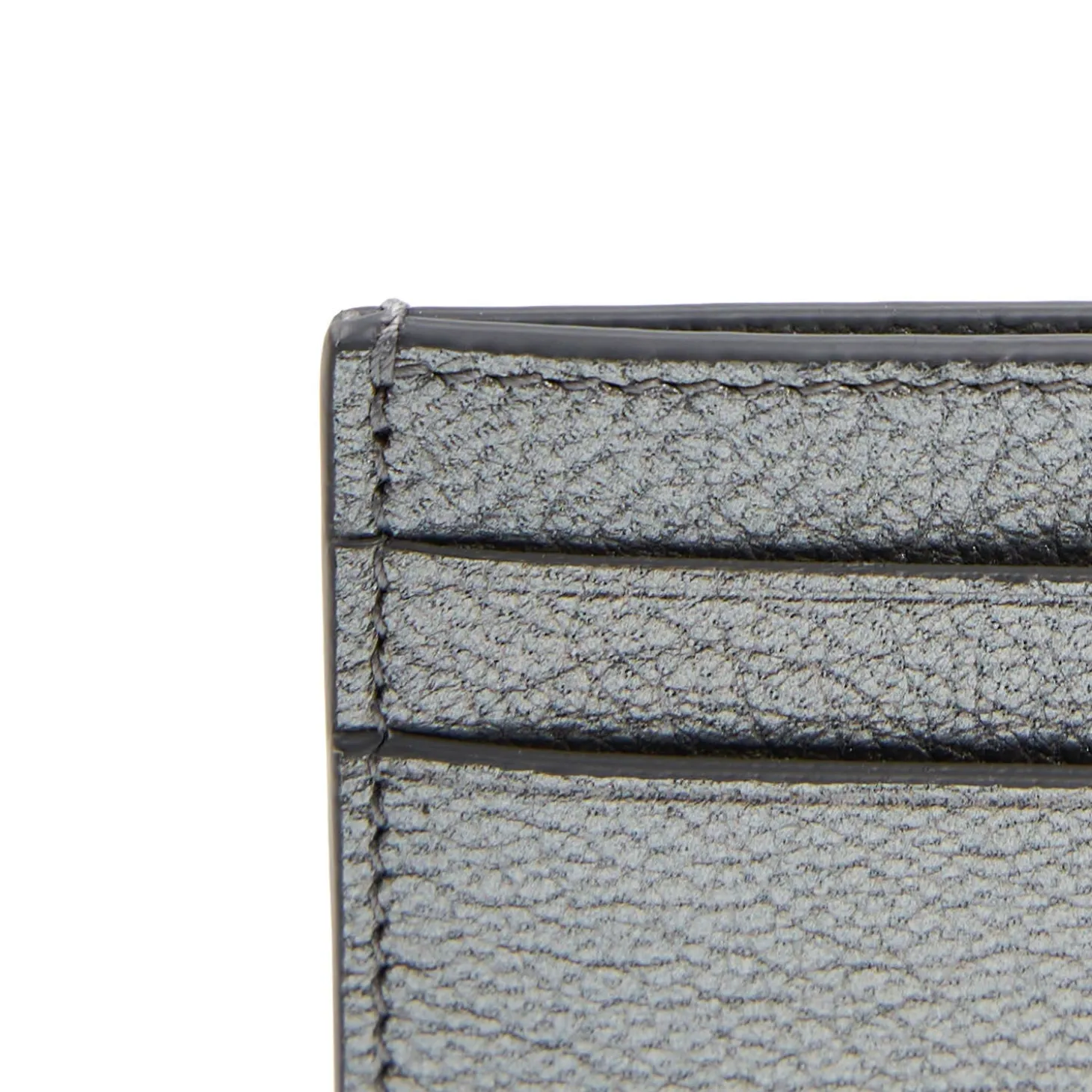 PORTACARTE DI CREDITO PICCOLO GRIGIO In pelle lisciapiombo