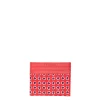 PORTACARTE DI CREDITO SETA E PELLE ROSSO 5 scomparti