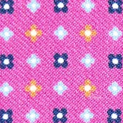 PORTACARTE DI CREDITO SETA E PELLE FUCSIA 5 scomparti