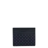 PORTACARTE DI CREDITO SETA E PELLE BLU SCURO 5 scomparti