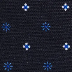 PORTACARTE DI CREDITO SETA E PELLE BLU SCURO 5 scomparti