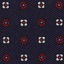 PORTACARTE DI CREDITO SETA E PELLE BLU SCURO 5 scomparti