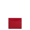 PORTACARTE DI CREDITO SETA E PELLE ROSSO 5 scomparti