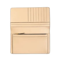 PORTAFOGLIO GRANDE BEIGE In pelle liscia