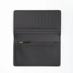 PORTAFOGLIO GRANDE NERO In pelle liscia