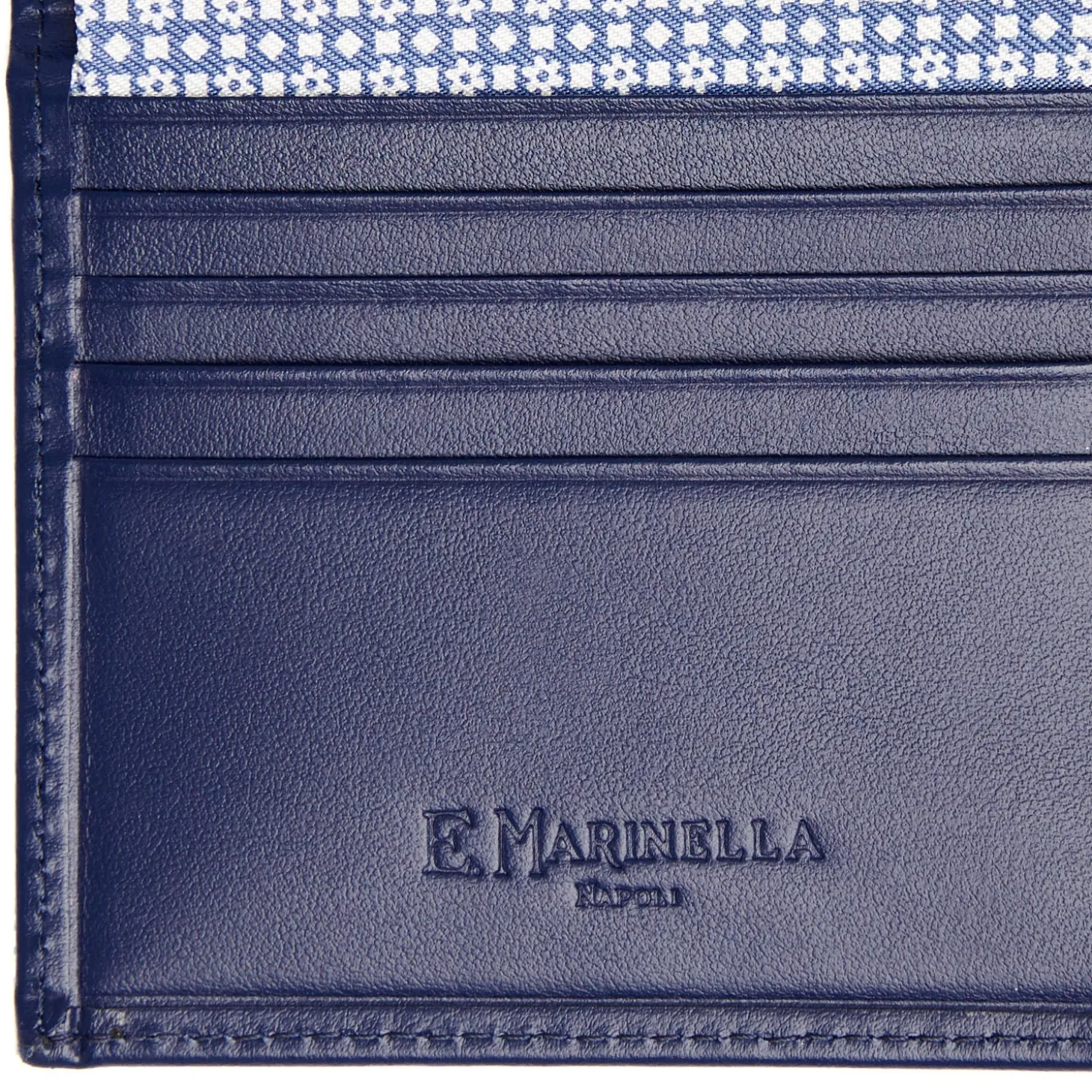 PORTAFOGLIO PICCOLO AZZURRO POLVERE In seta e pelle