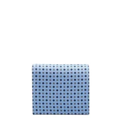 PORTAFOGLIO PICCOLO AZZURRO In seta e pelle
