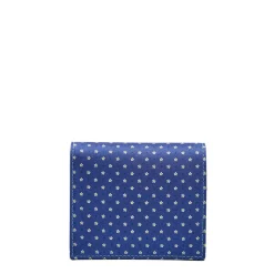 PORTAFOGLIO PICCOLO BLU In seta e pelle