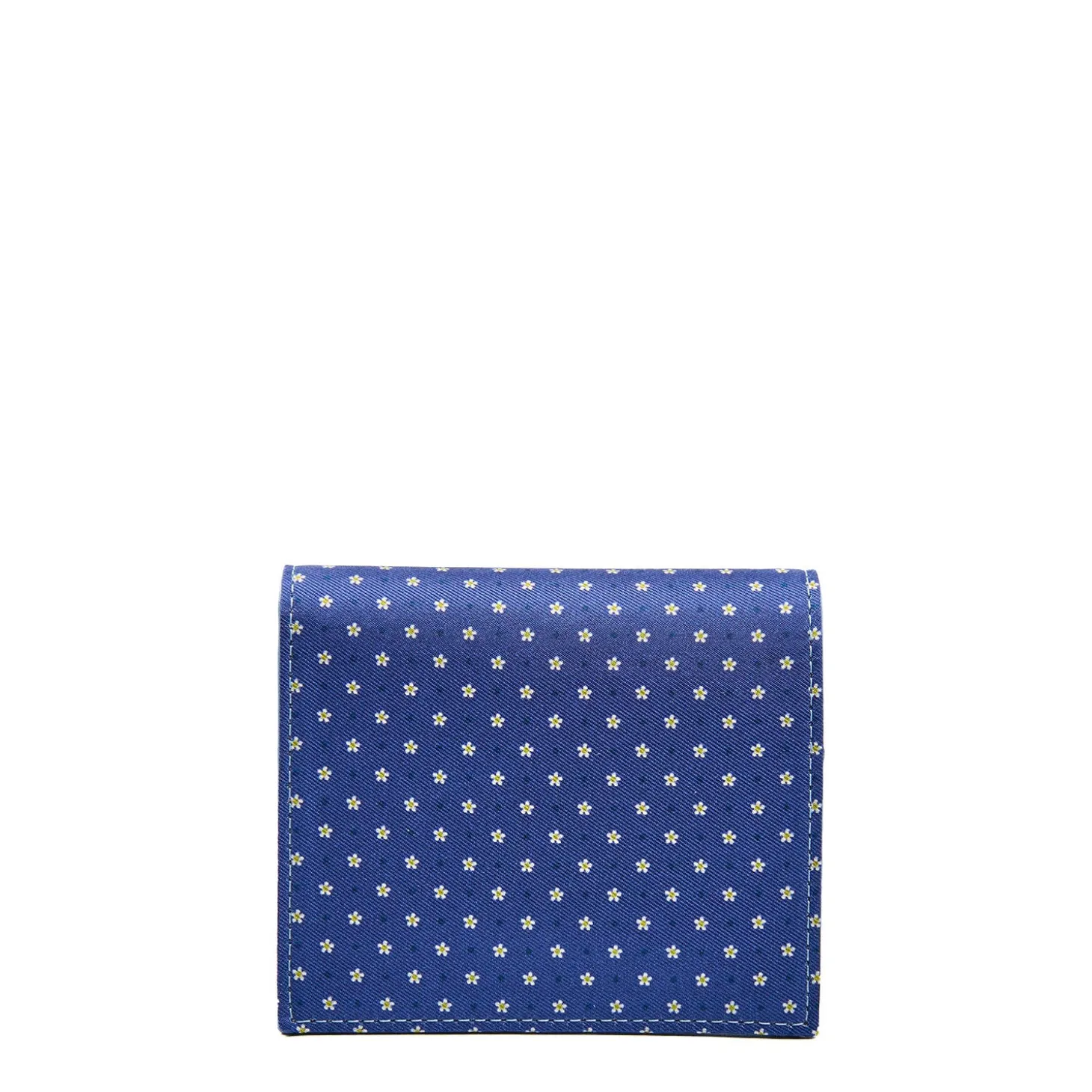 PORTAFOGLIO PICCOLO BLU In seta e pelle