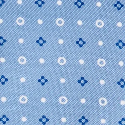 PORTAOCCHIALI AZZURRO In seta stampata a mano