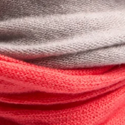SCALDACOLLO ARANCONE E BEIGE DOPPIO INTRECCIO In cashmere