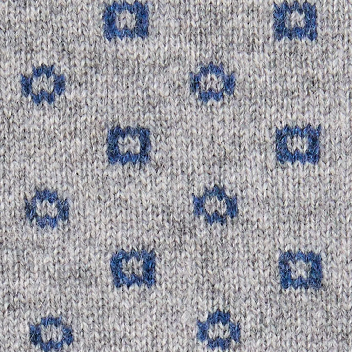 SCALDACOLLO BLU E GRIGIO MICROFANTASIA In cashmere