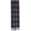 SCIARPA BICOLOR BLU IN SETA E CASHMERE Check