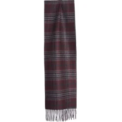 SCIARPA BICOLOR BORDEAUX IN SETA E CASHMERE Check