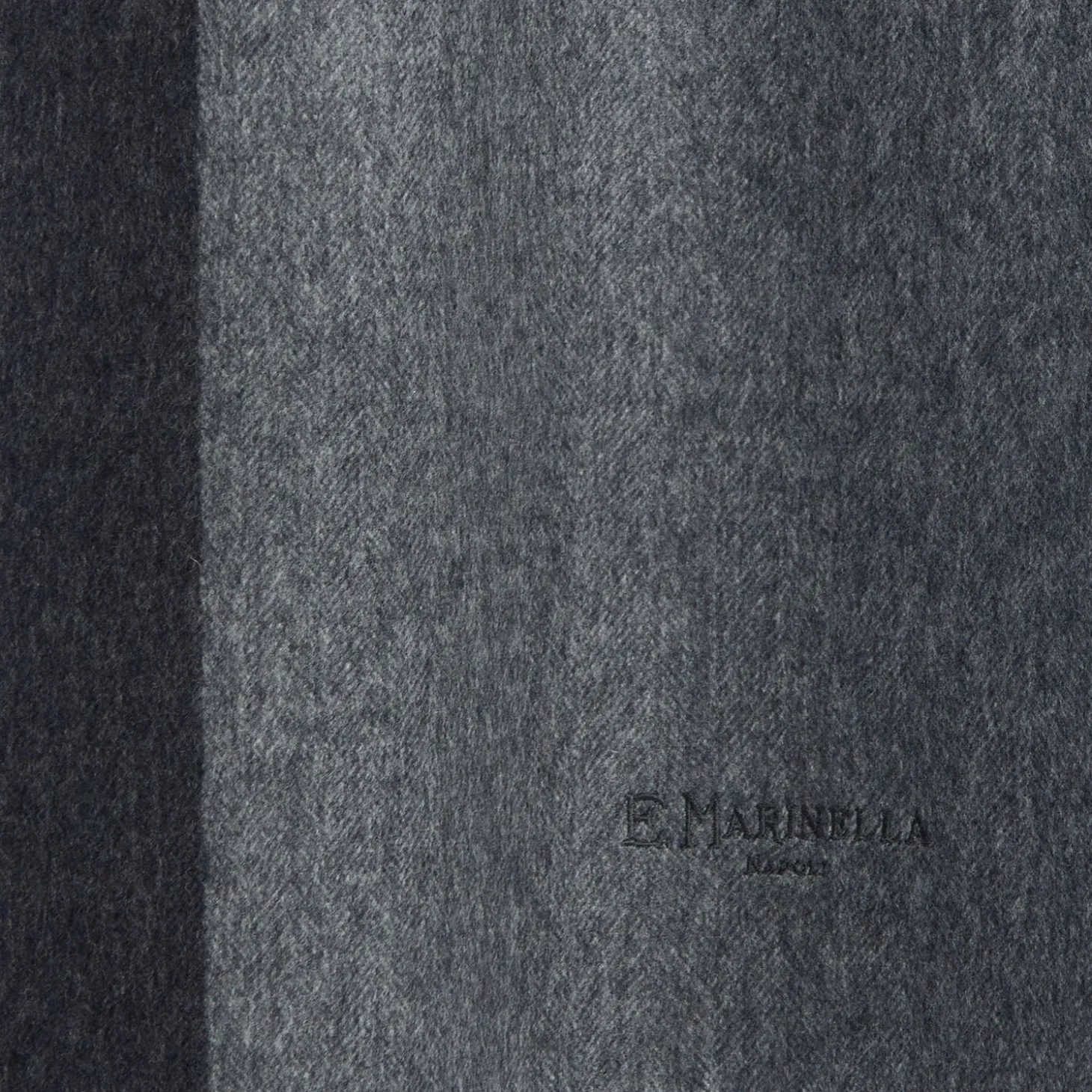 SCIARPA BICOLOR GRIGIO SCURO IN LANA E CASHMERE Tinta unita