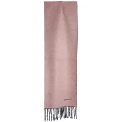 SCIARPA BICOLOR ROSA E MARRONE SCURO IN SETA E CASHMERE Tinta unita