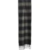 SCIARPA BICOLOR VERDE IN SETA E CASHMERE Check