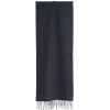 SCIARPA COLOR BLU SCURO In cashmere