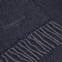 SCIARPA COLOR BLU SCURO In cashmere