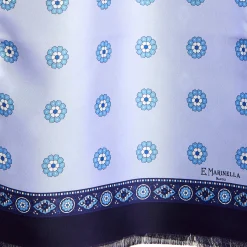 SCIARPA TUBOLARE AZZURRA IN SETA TWILL Geometric harmony