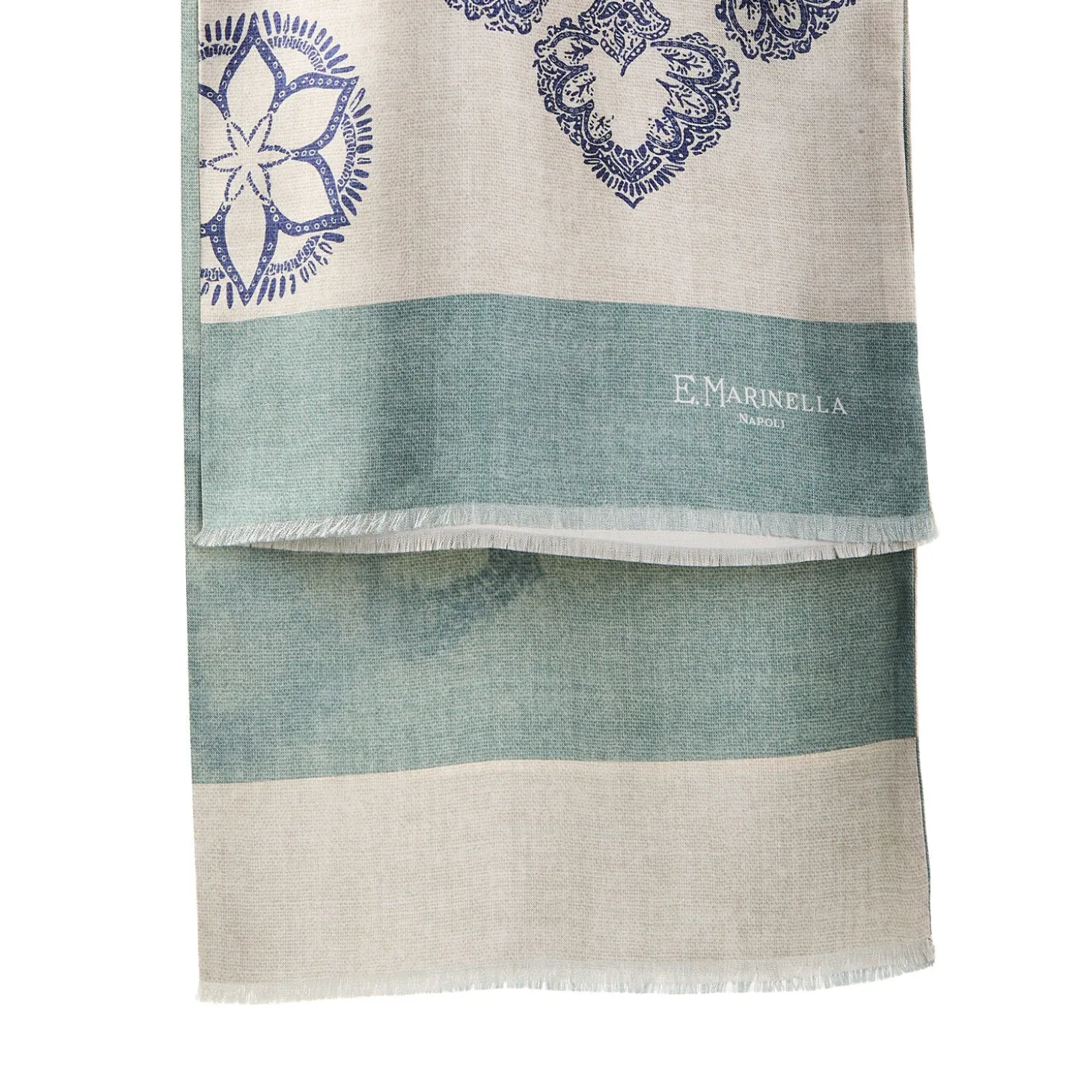 SCIARPA TUBOLARE BEIGE IN SETA TWILL Busy pattern
