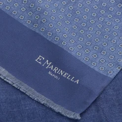 SCIARPA TUBOLARE BLU IN SETA TWILL Classic daisy