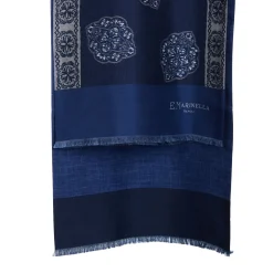 SCIARPA TUBOLARE BLU SCURO IN SETA TWILL Classic daisy