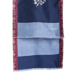 SCIARPA TUBOLARE BLU SCURO IN SETA TWILL Paisley pattern