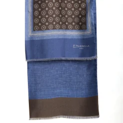 SCIARPA TUBOLARE MARRONE IN SETA TWILL Classic daisy