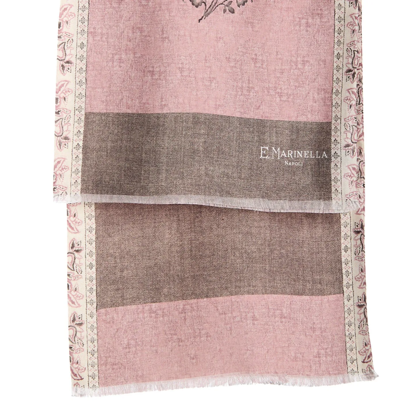 SCIARPA TUBOLARE ROSA IN SETA TWILL Paisley pattern