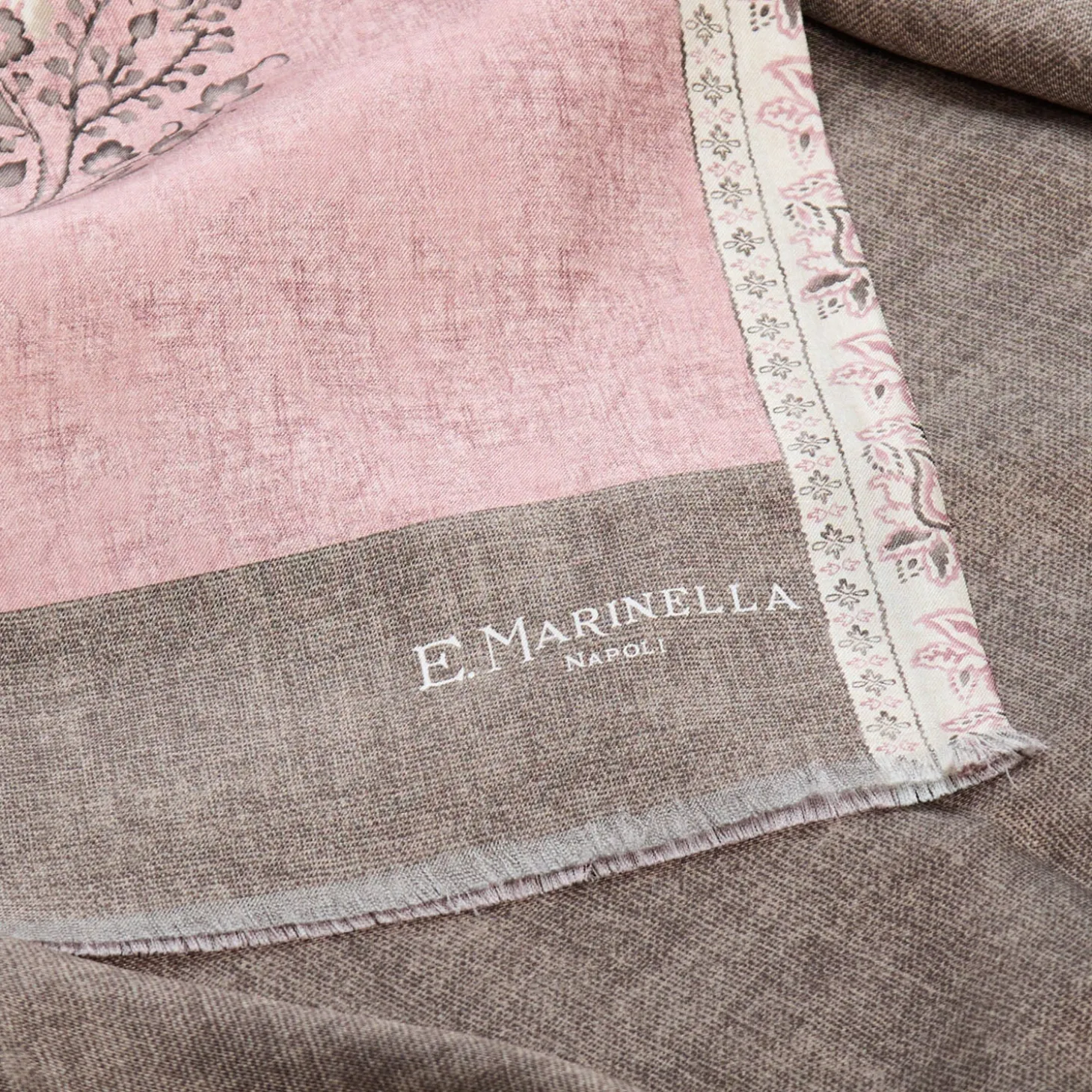 SCIARPA TUBOLARE ROSA IN SETA TWILL Paisley pattern